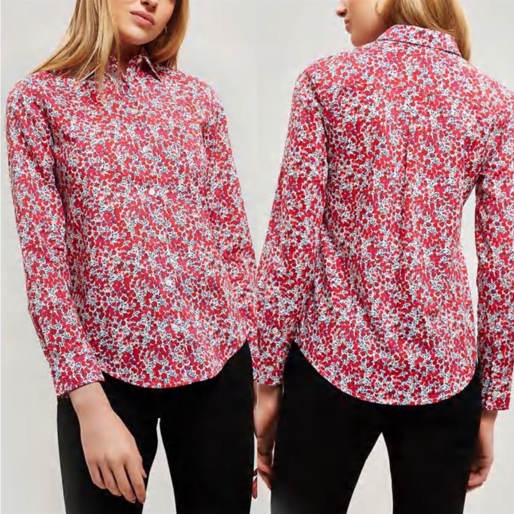 Floral Red Women's Top